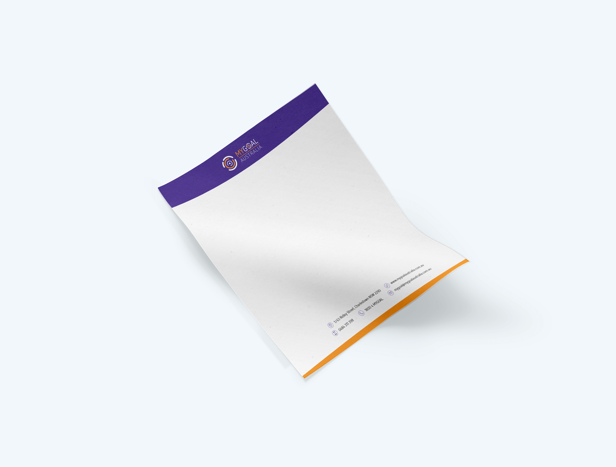 My Goal Australia Letterhead